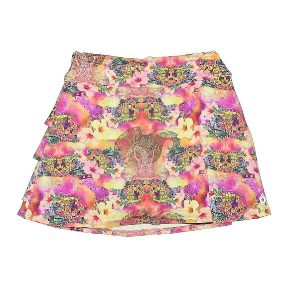 DonaJo Skirt SHAKIRA floral hawaii pink multi Running Tennis Skort  Size 3 L/XL - Picture 1 of 7